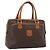 Céline CELINE Macadam Canvas Boston Bag PVC Leather Brown Gold