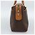 Céline CELINE Macadam Canvas Boston Bag PVC Leather Brown Gold - vista 3