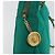 CHANEL Matelasse Chain Shoulder Bag Cotton Green Gold CC - vista 10