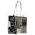 CHANEL Patchwork Tote Bag rubber Black Silver CC