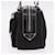 PRADA Shoulder Bag Nylon Black Silver  - vista 3