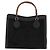 GUCCI Bamboo Hand Bag Suede Black Gold - vista 2