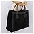 GUCCI Bamboo Hand Bag Suede Black Gold - vista 21