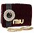 Miu Miu Matelasse Bijoux Shoulder Bag Velor Wine Red Gold