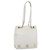 CHANEL Chain Shoulder Bag Calf Skin White Gold CC