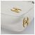 CHANEL Chain Shoulder Bag Calf Skin White Gold CC - vista 12