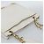 CHANEL Chain Shoulder Bag Calf Skin White Gold CC - vista 6