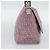 FENDI Zucchino Canvas Mamma Baguette Shoulder Bag Pink Silver - vista 3