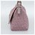 FENDI Zucchino Canvas Mamma Baguette Shoulder Bag Pink Silver - vista 6