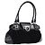 Salvatore Ferragamo Gancini Hand Bag Suede Black Silver