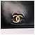 CHANEL Chain Shoulder Bag Patent Black Gold CC - vista 8