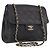 CHANEL Matelasse Chain Shoulder Bag Leather Black Gold CC