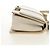 CHANEL Bolsa de Ombro Matelassé em Couro 2way Marfim Ouro Prata CC - vista 4