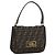 FENDI Zucca Canvas Schultertasche Schwarz Braun