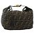 FENDI Zucca Canvas Hand Bag Black Brown