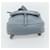 PRADA Backpack Leather Light Blue Silver  - vista 5