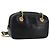 GUCCI Bamboo Chain Shoulder Bag Leather Black Gold
