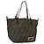 FENDI Zucca Canvas Tote Bag Black Brown