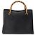 GUCCI Bamboo Hand Bag Leather Black Gold 02 1059 260 - vista 13