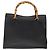 GUCCI Bamboo Hand Bag Leather Black Gold 02 1059 260 - vista 2