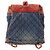 CHANEL Matelasse Chain Backpack Denim Blue Gold CC - vista 2