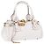 Chloé Chloe Paddington Hand Bag Leather White Gold Silver