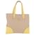 PRADA Tote Bag Canvas Beige Silver