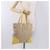 PRADA Tote Bag Canvas Beige Silver - vista 23