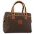 Céline CELINE Macadam Canvas Boston Bag PVC Leather Brown Gold