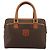 Céline CELINE Macadam Canvas Boston Bag PVC Leather Brown Gold - vista 13