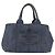 PRADA Canapa M Hand Bag Denim Blue Gold - vista 13