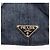 PRADA Canapa M Hand Bag Denim Blue Gold - vista 17