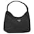 PRADA Hand Pouch Nylon Black Silver