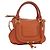 Chloé Chloe Marcie Hand Bag Leather 2way Orange Gold