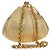 CHANEL Schultertasche mit Kette aus Leder Gold CC