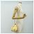 CHANEL Schultertasche mit Kette aus Leder Gold CC - Ansicht 26