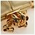 CHANEL Schultertasche mit Kette aus Leder Gold CC - Ansicht 9