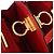 Céline CELINE Circle Hand Bag Leather Red Gold - vista 19