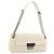 CHANEL Choco Bar Chain Shoulder Bag Lamb Skin White Silver CC