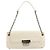 CHANEL Choco Bar Chain Shoulder Bag Lamb Skin White Silver CC - vista 13