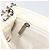 CHANEL Choco Bar Chain Shoulder Bag Lamb Skin White Silver CC - vista 23
