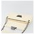 CHANEL Choco Bar Chain Shoulder Bag Lamb Skin White Silver CC - vista 9