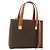 Céline CELINE Macadam Canvas Hand Bag PVC Leather 2way Brown Gold