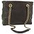 PRADA Chain Tote Bag Nylon Leather Green Gold