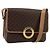 Céline CELINE Macadam Canvas Shoulder Bag PVC Leather Brown Gold