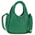 PRADA Hand Bag Leather 2way Green Silver