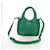 PRADA Hand Bag Leather 2way Green Silver - vista 12