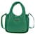 PRADA Hand Bag Leather 2way Green Silver - vista 13