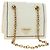 PRADA Chain Shoulder Bag Nylon White Gold