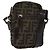 FENDI Zucca Canvas Shoulder Bag Black Brown
